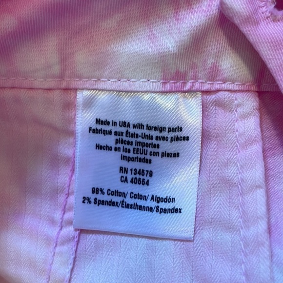 Sundry Tie Dye Roll Up Trouser Pants Pink White Cuffed 29 Chino Hippie Casual - Picture 9 of 14